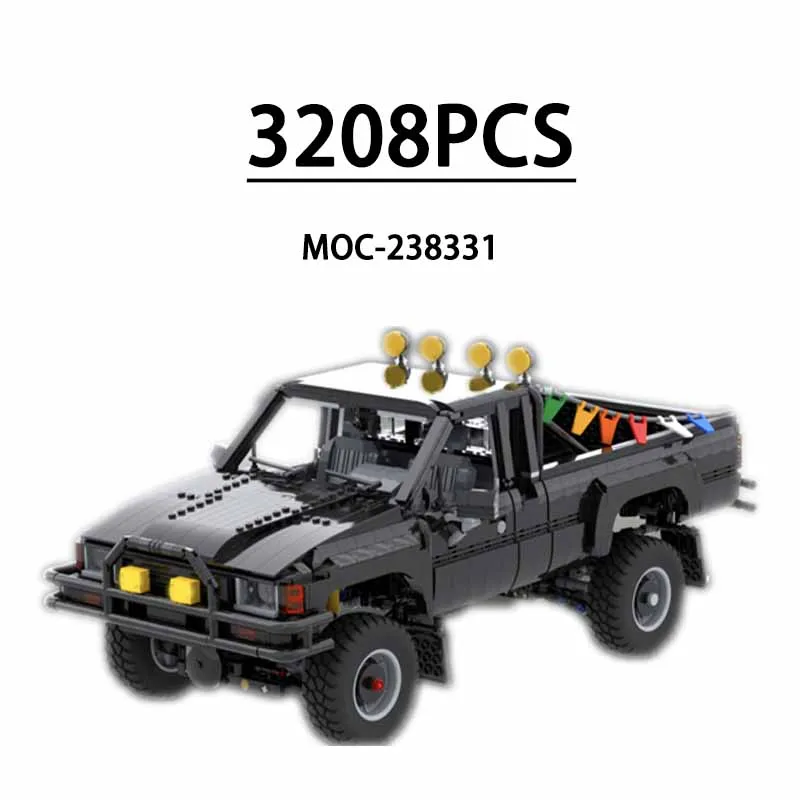 

MOC-238331 4x4 Грузовик из фильма Гоночный строительный блок Игрушка, 3208 шт., подарок на день рождения для мальчиков, Рождественский подарок для детей