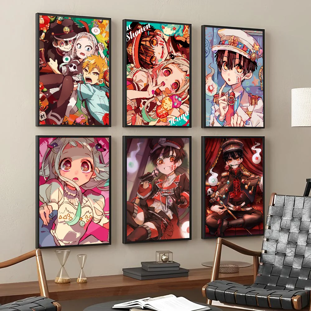 Anime Toilet-Bound Hanako-kun Poster Stickers Living Room Bedroom Entrance Cafe Wall Art Decoration Painting Room Home Decor