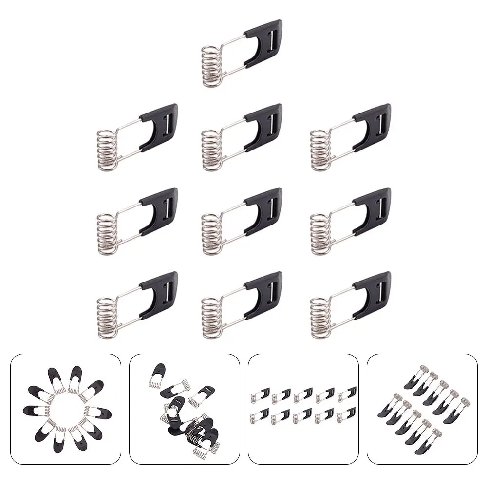 

10Pcs Black Plastic Metal Spring Clips for Light Fixing Decorative Ceiling Lamp String Lights Light Spring Clips