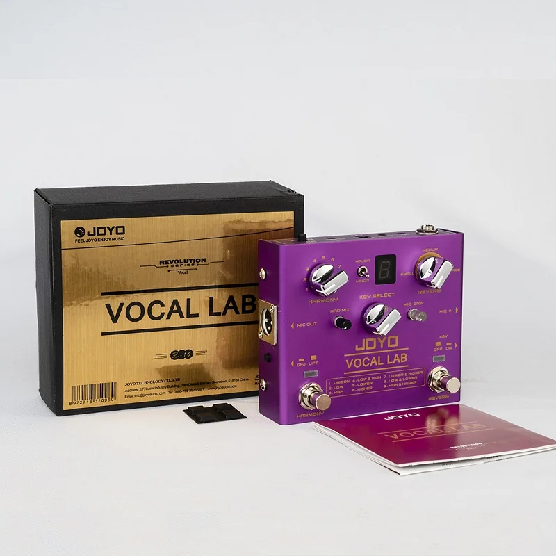 JOYO R-16 VOCAL LAB Vocal harmony single block effect 3 space reverb 9 sound effects 12 tones optional