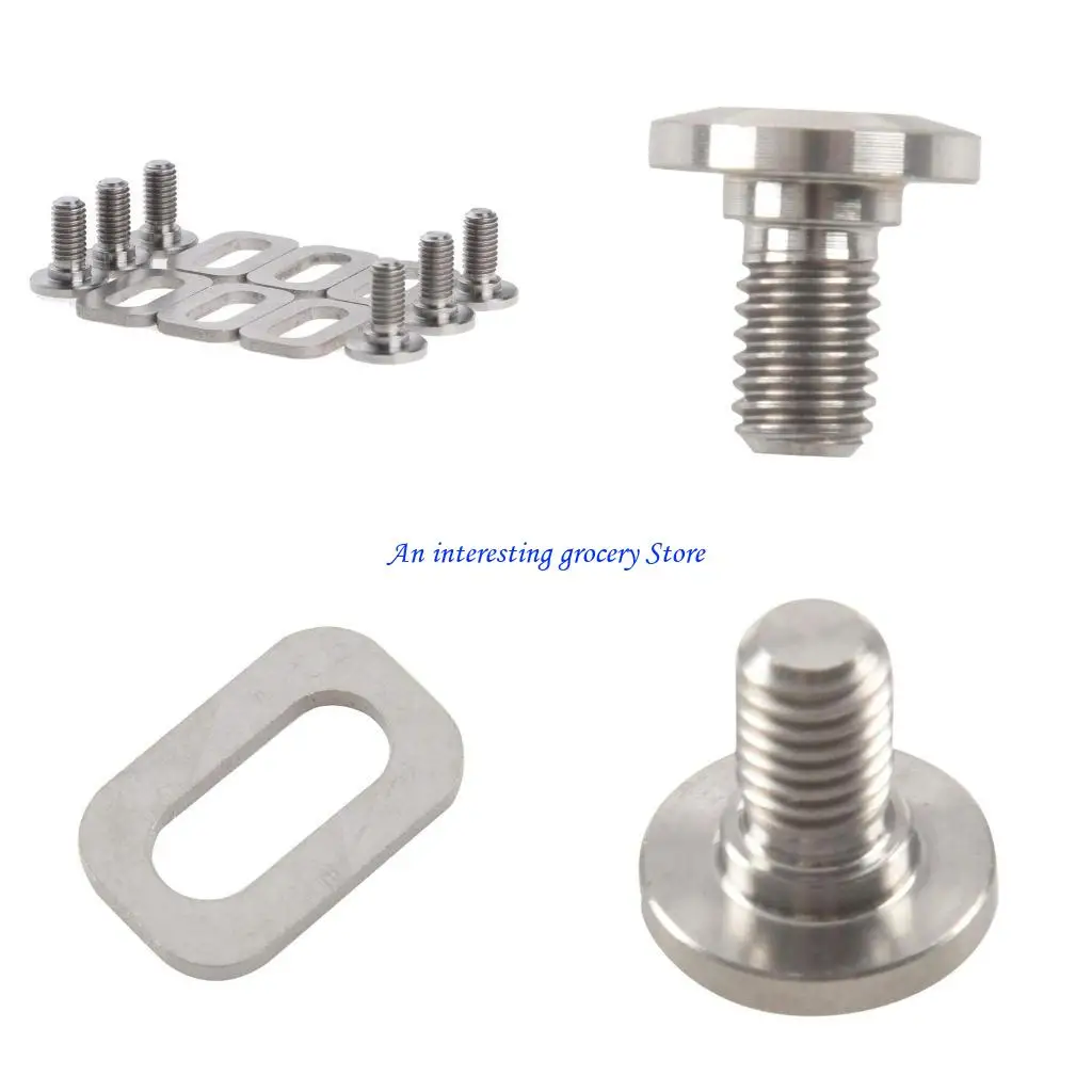 652d 6pcs قوة عالية للبراغي التيتانيوم الفواصل الفواصل الدراجة المرابط براغي وفراف ل Look Road Bike Mountain Rustp