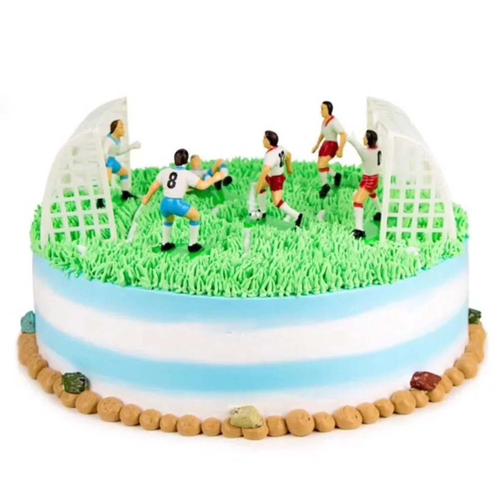 9pcs Soccer Birthday Decoration Game Football Cake Topper Decor Model  Party Happy Birthday  Supplies Children Accessories