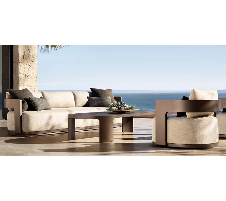 

Design Modern Luxury Patio Outdoor Furniture Couch Sectional Sofa Lounge Aluminium Garden Sofa Set