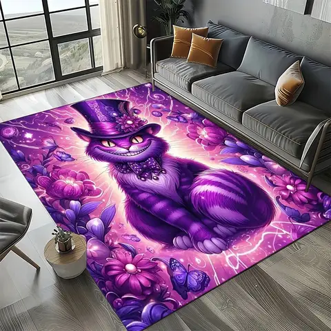MINI Disney Alice i Underlandet Cheshire Cat Matta Matta för Vardagsrum Sovrum Heminredning Barndekoration för Soffa Dörrmatta 10 best sales Alice i Underlandet dekorationer - №8