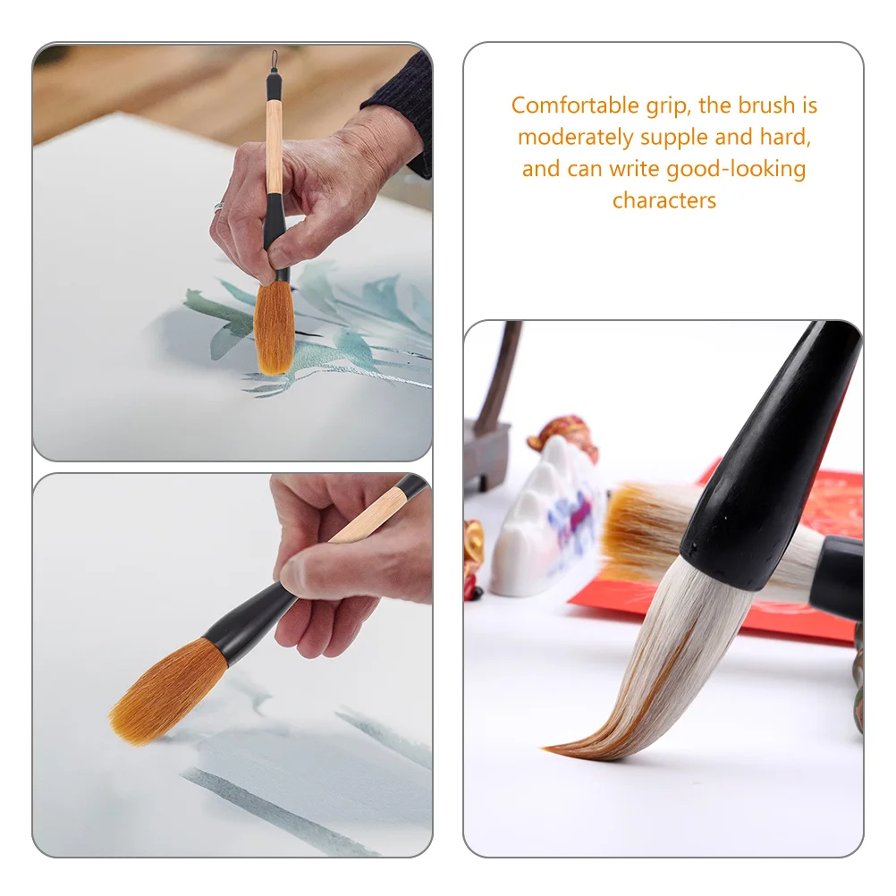

2Pcs Chinese Calligraphy Brushes Premium Safe Materials Art Stationery for Beginners Advanced Students Painting Writing Drawing