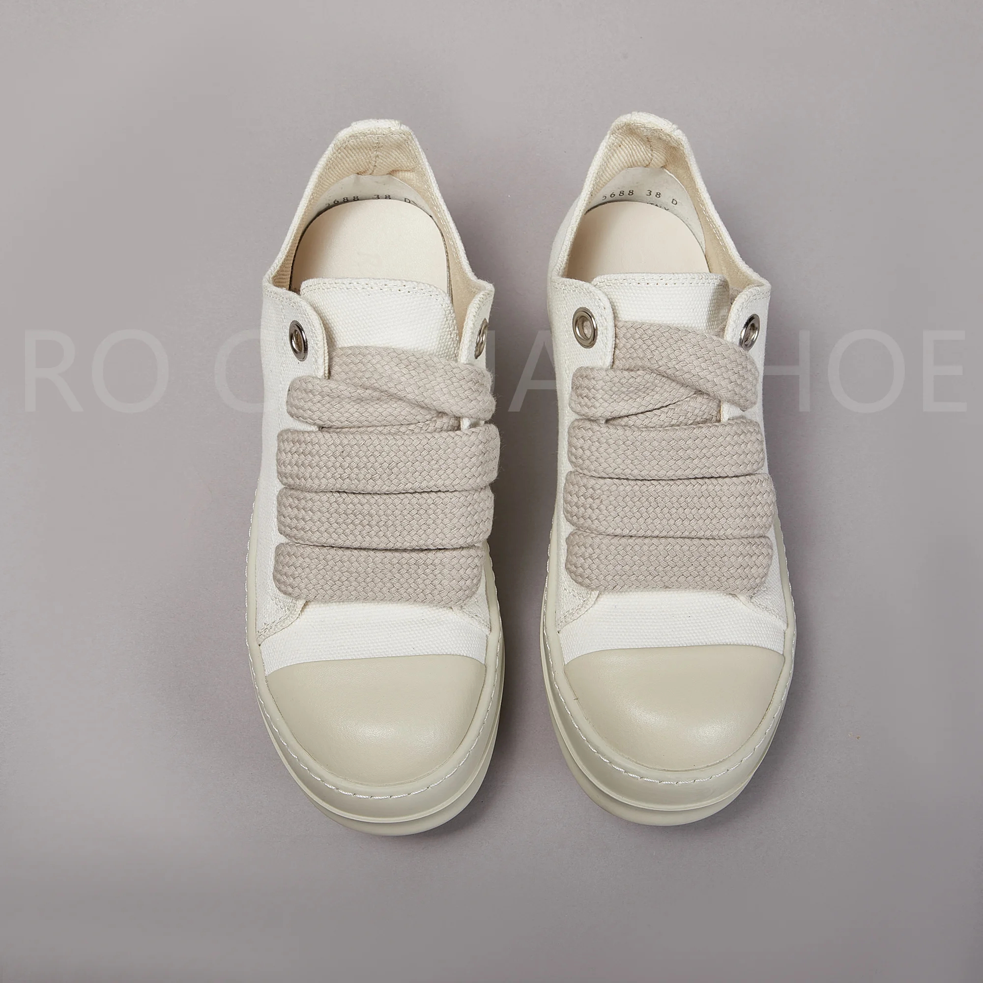 

Ricks Outdoor Beige Canvas Low Top Quality Owens Мужская обувь Jumbo Кружевные женские кроссовки Модные повседневные ботинки и обувь Owens Design