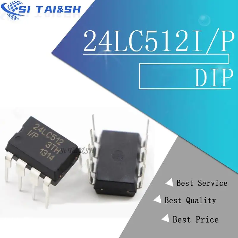 5PCS 24LC16 24LC32 24LC64 24LC128 24LC256 24LC512 24LC1025 25LC1024 24C65 24C162 DIP-8