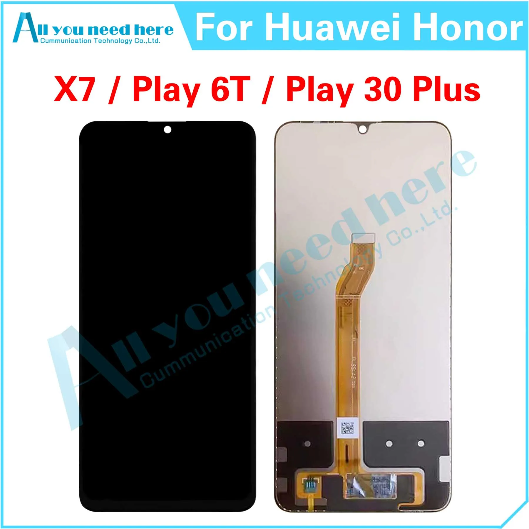 

100% Test For Huawei Honor Play 6T / Play 30 Plus / X7 LCD Display Touch Screen Digitizer Assembly Repair Parts Replacement