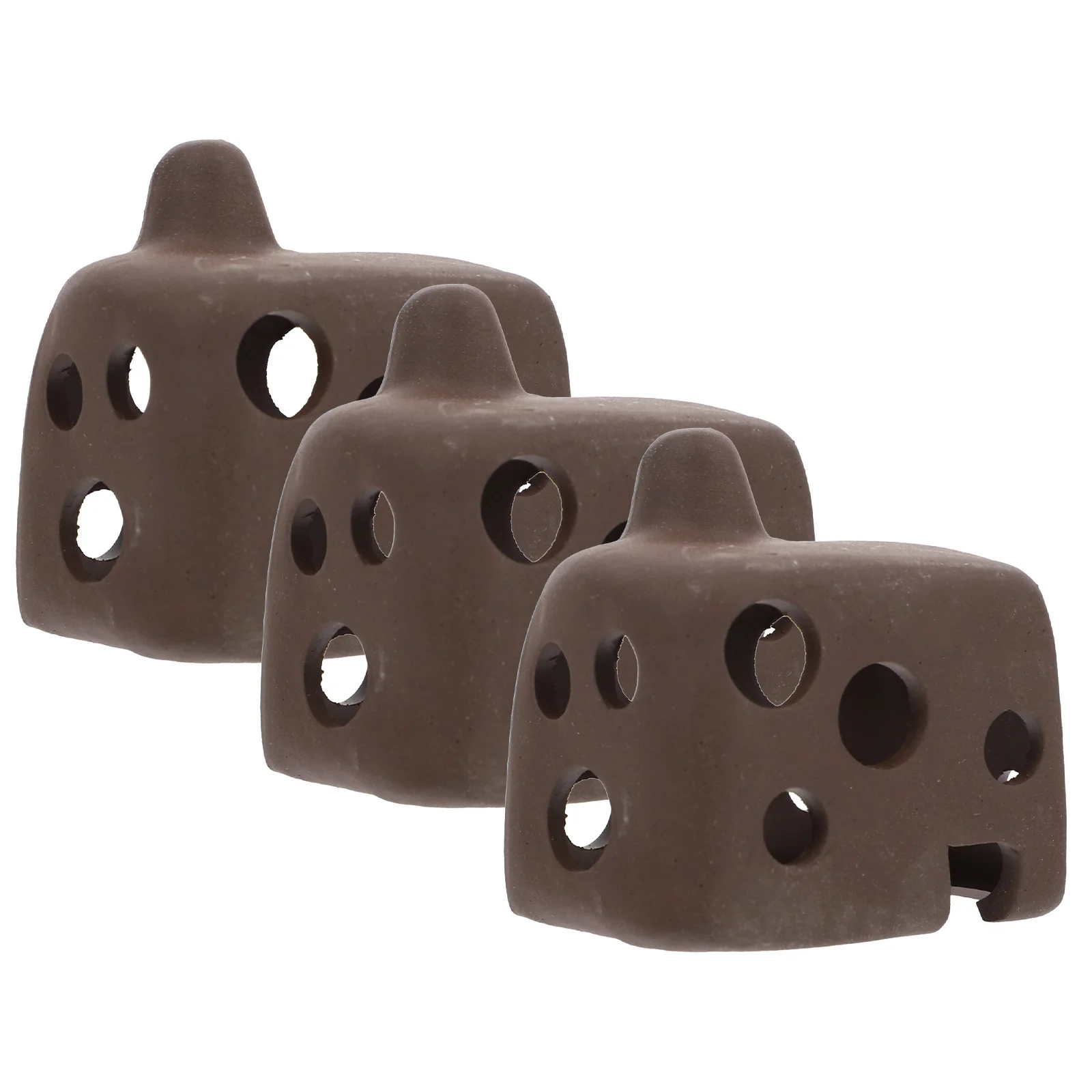 

3Pcs Aquarium Ornament Cave: Hollow Fish and Shrimp Hiding House - Natural Clay Shelter for Betta Cichlid Tank Landscape