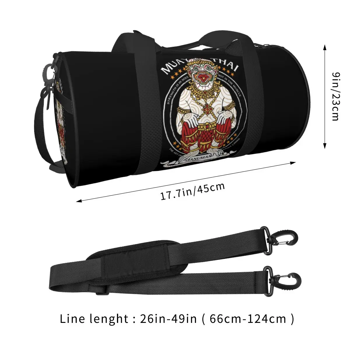 Muay Thai The Art bolsas de deporte, bolsa de equipaje fresco, bolsa de gimnasio con zapatos, bolsos lindos impresos para parejas, bolsa de Fitness