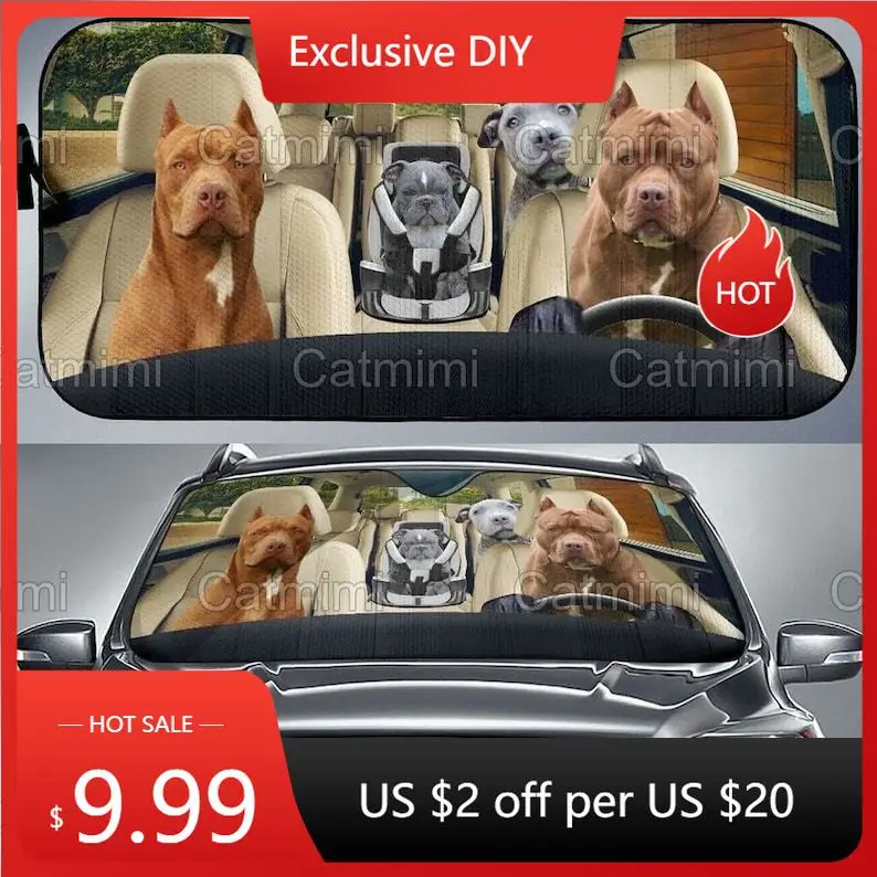 

Pit Bull Terrier American Sun Shade, Pit Bull Car Sun Shade, Car Accessory, Pit Bull Sun Shade, Car Decoration, Pit Bull Gift MC