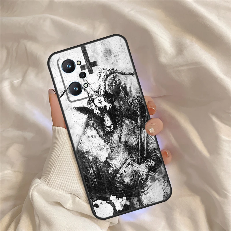 Devil Satan-funda para Realme, C55, C35, C33, C31, C30, C25, C21Y, C15, C11, GT Neo 5, 3, 2, Realme, 9, 10, 11 Pro Plus