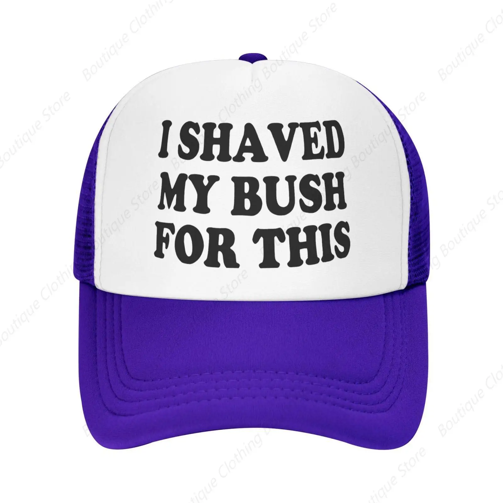 I Shaved My Bush for This Trucker Hat Unisex Adult Hats Adjustable Cap for Men and Women Classic Fishing Caps Orange