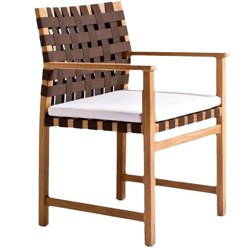 

Outdoor teak tables and chairs, anti corrosive solid wood terrace outdoor long table