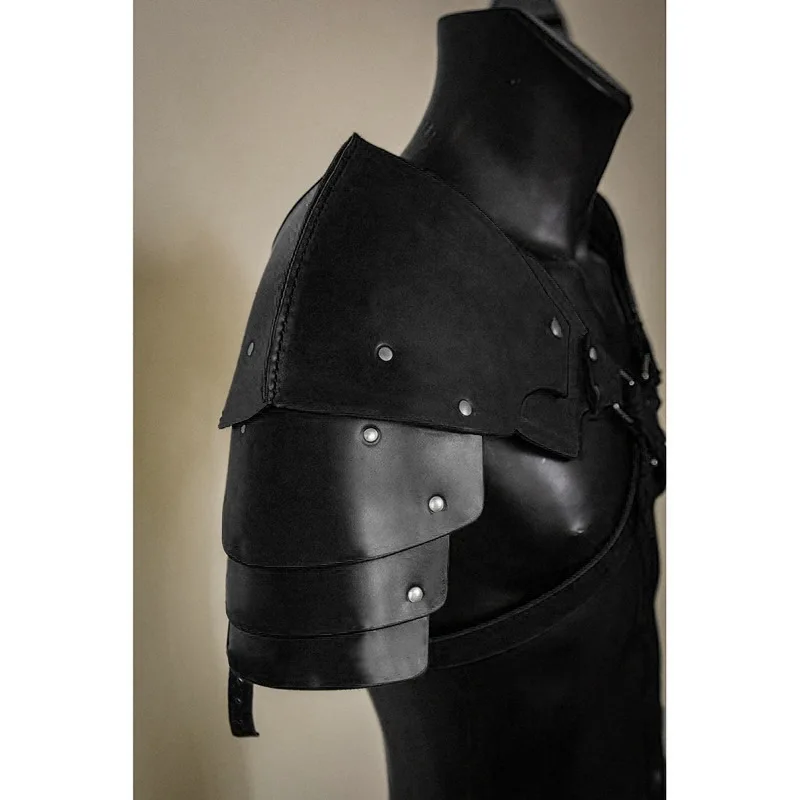 Medieval warrior shoulder armor protective gear Viking Age PU leather armor shoulder pads cosplay props