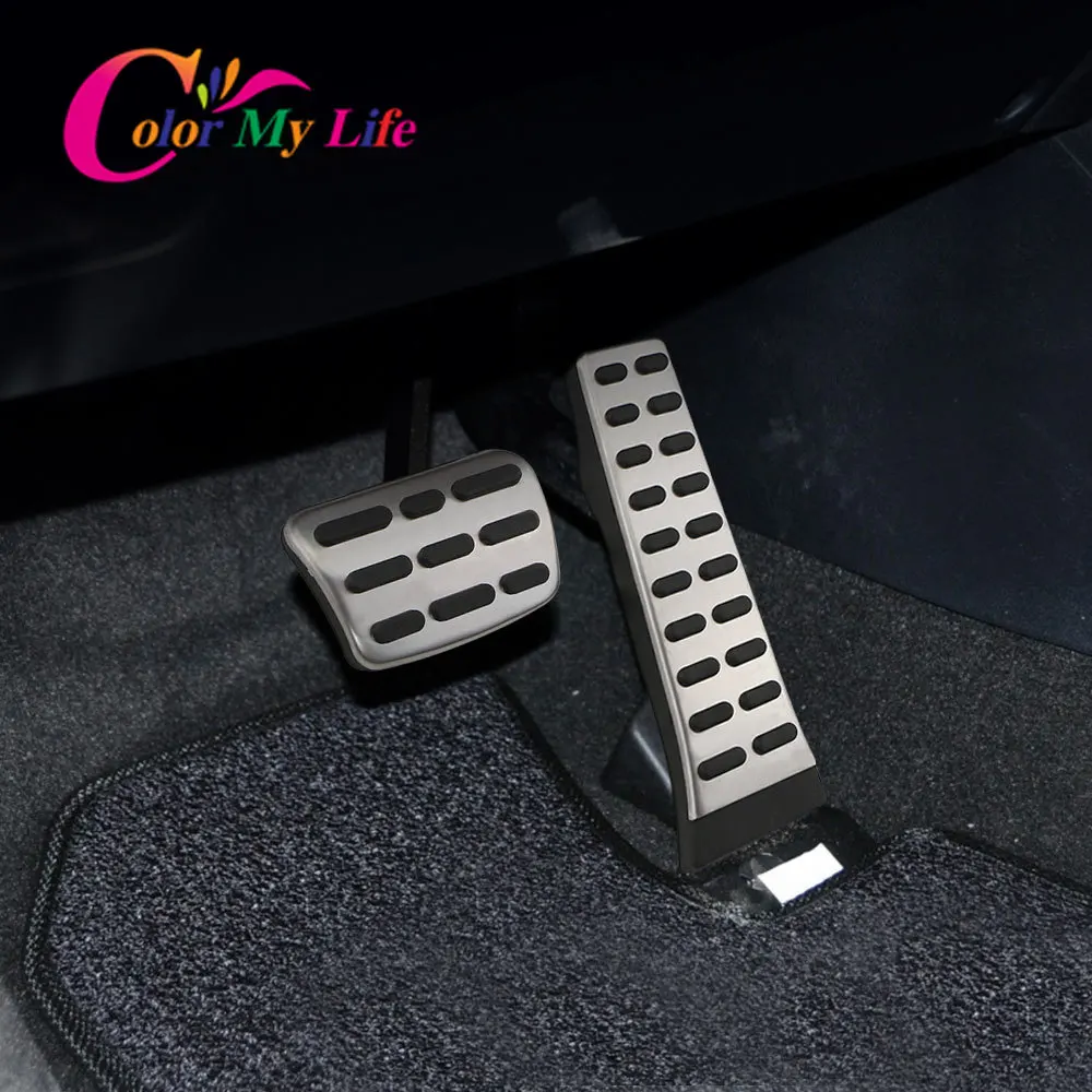 Color My Life Stainless Steel Car Pedals for Hyundai Sonata 8 2010 - 2015 Gas Pedal Brake Pedal Cover Cluth Pedale Accessories