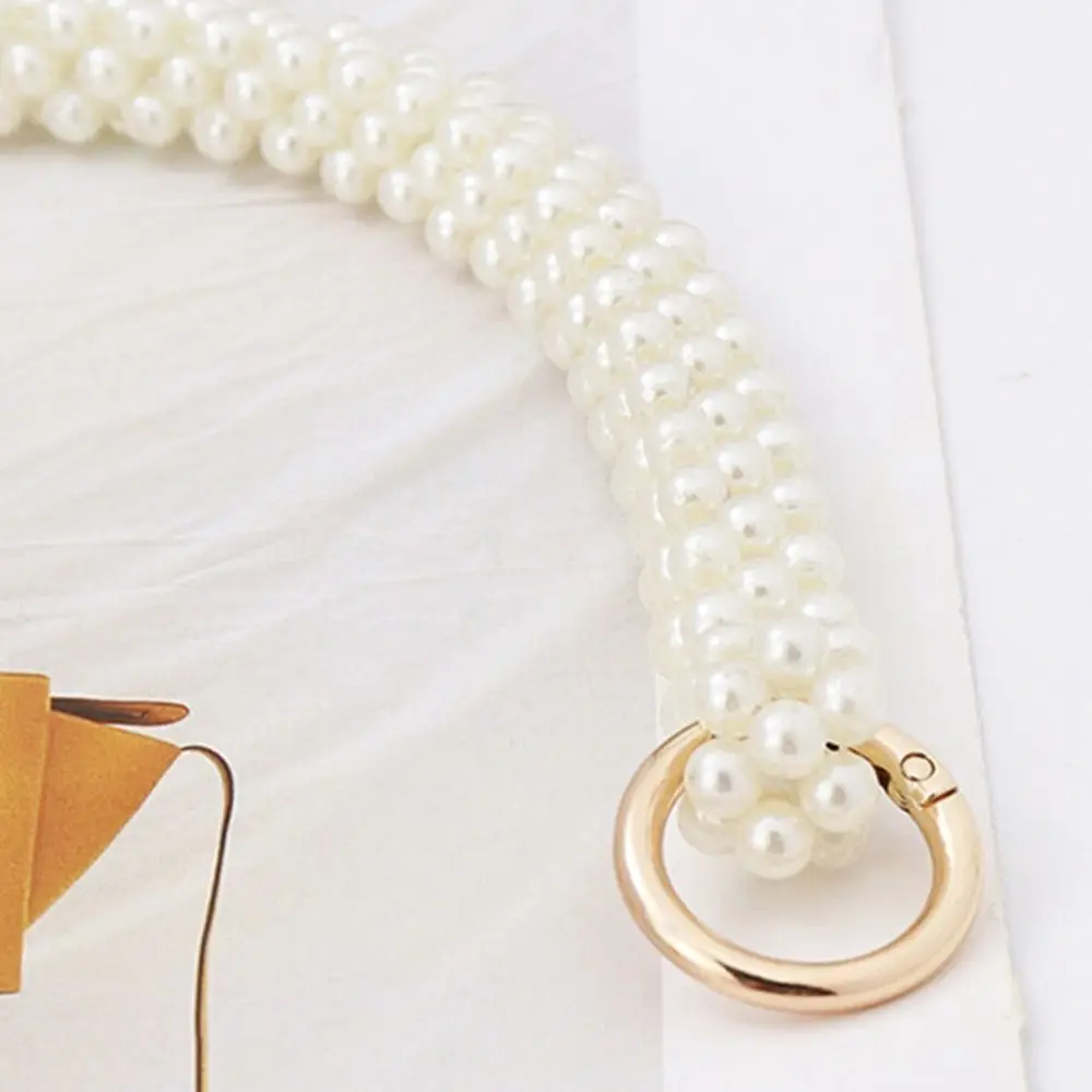 Bag Straps Replacement DIY Modification Accessories Metal Braided Chain Bag Accessories Shoulder Bag Strap Pearl Bag Chain
