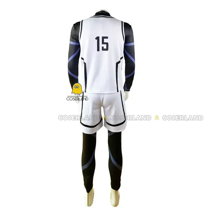 Аниме Blue Lock Nagi Seishiro Team White Uniform Косплей Костюм Bachira Meguru Парик Футбол Джерси Спортивная одежда Chigiri Hyo MN12