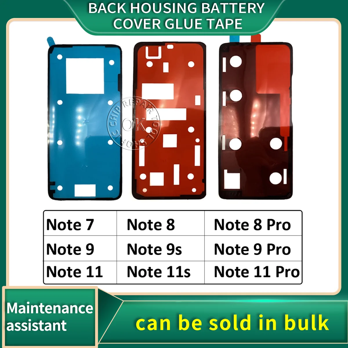 Original Adhesive Sticker For Xiaomi Redmi Note 7 8 9 9s 10 11 11s Pro Plus 4G 5G Back Housing Battery Cover Glue Tape