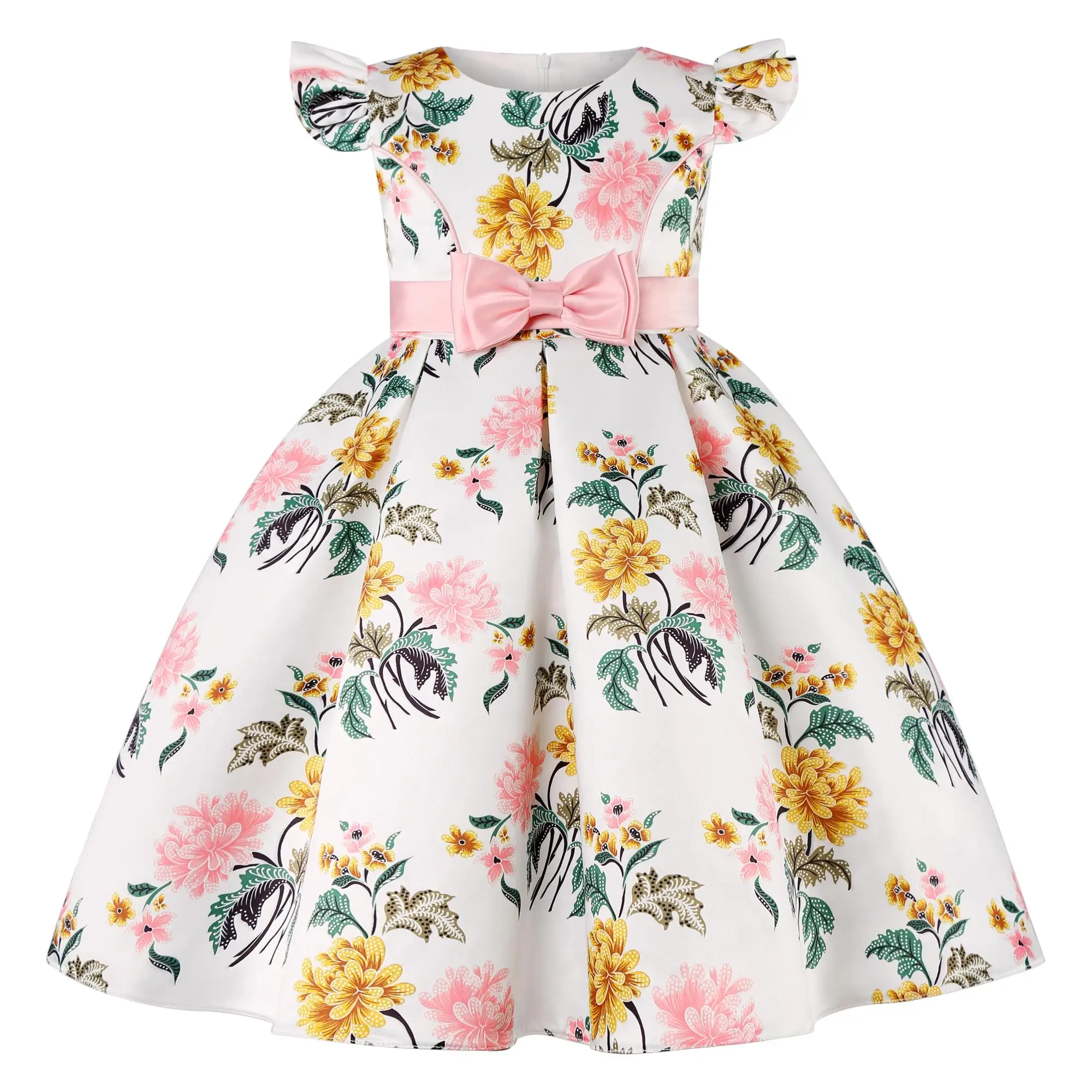Partykleid für Mädchen. Elegantes Prinzessinnenkleid mit Blütenblättern. Geburtstagspartykleid. Partykleid für Hochzeiten