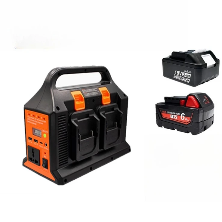 4-Ports 300 واط عاكس الطاقة لبطارية ديوالت 20 فولت تيار مستمر 20 فولت إلى التيار المتناوب 120 فولت/220-230 فولت نقية شرط لموجة العاكس USB-A/C الولايات المتحدة/الاتحاد الأوروبي