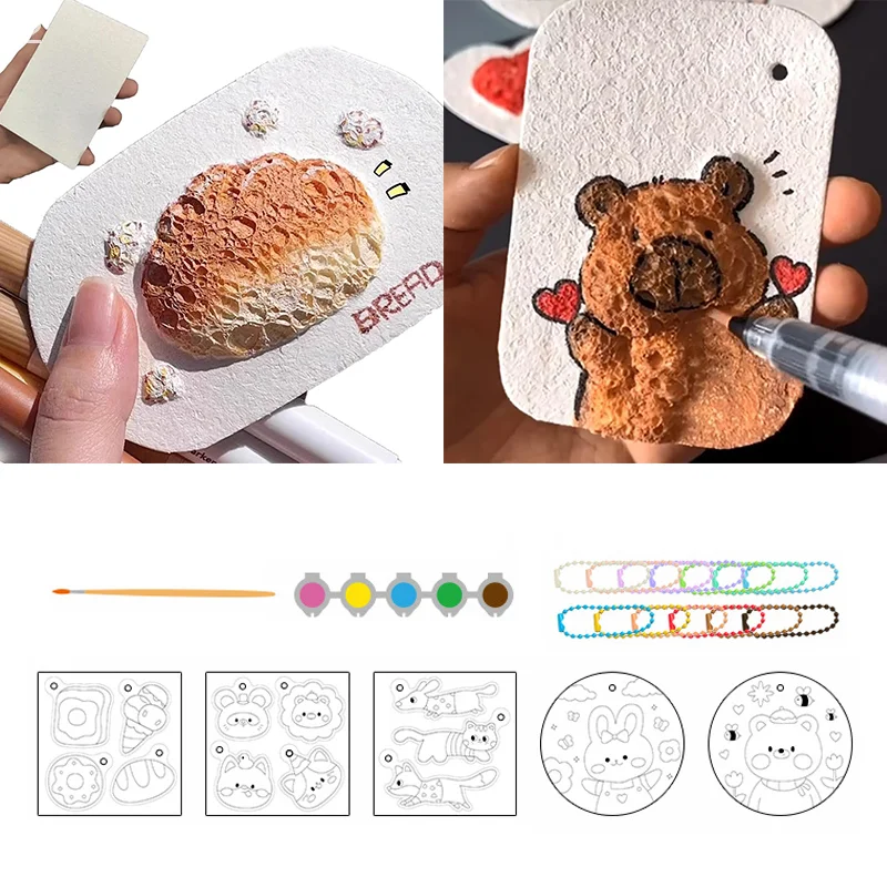 

Волшебная пухлая краска, волшебная губка для 3D-рисования, набор для рисования текстуры пухкого попкорна