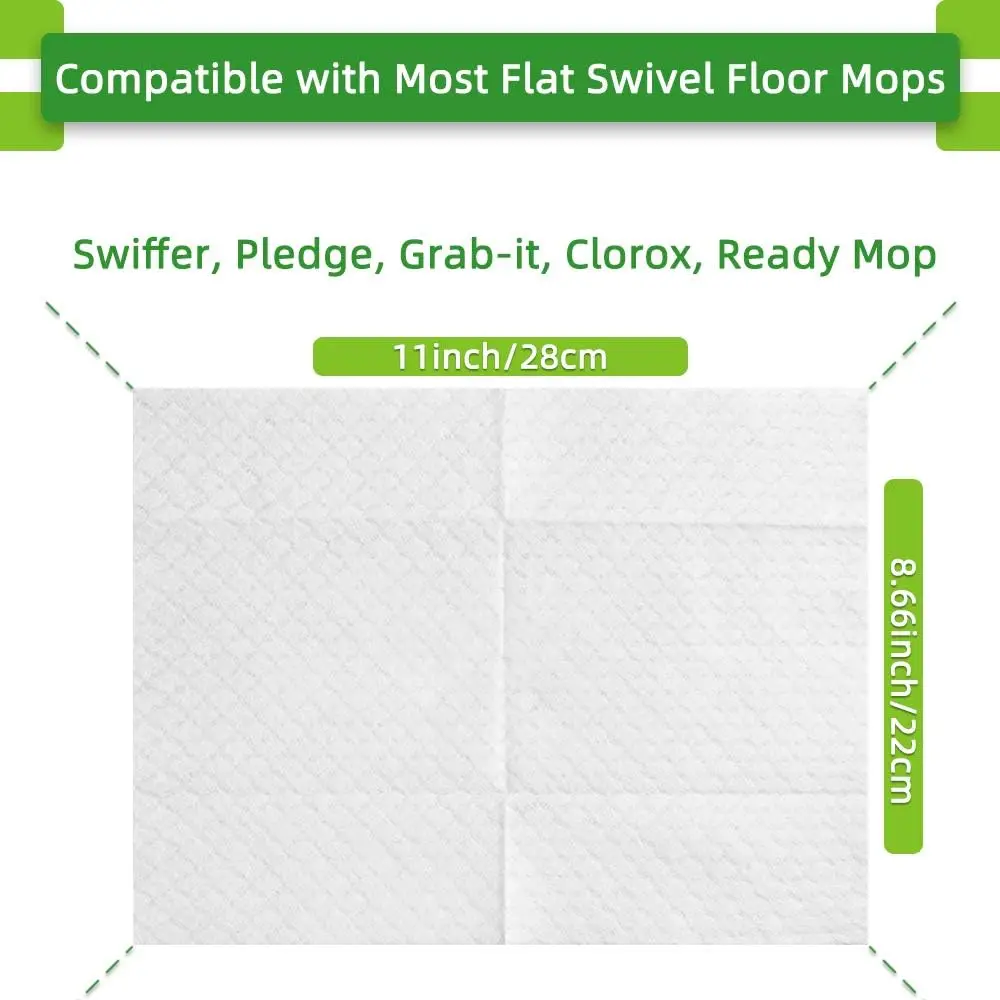 X Home 200 Count Dry Sweeping Pad Refills Sweeper Dry Cloth Flat Mop Cloths 11 x 8.6 inch Cleaning Starter Kit Static Duster view 4