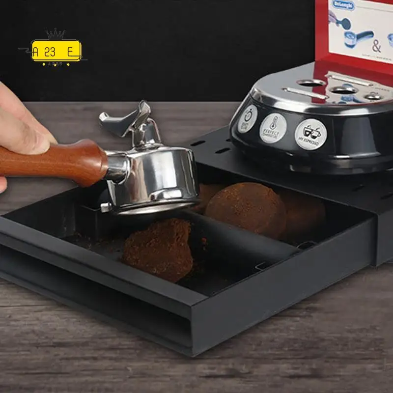 

A23E-Professional Stainless Steel Coffee Espresso Grounds Residue Knock Box Drawer Style For Barista Coffee Grounds Container