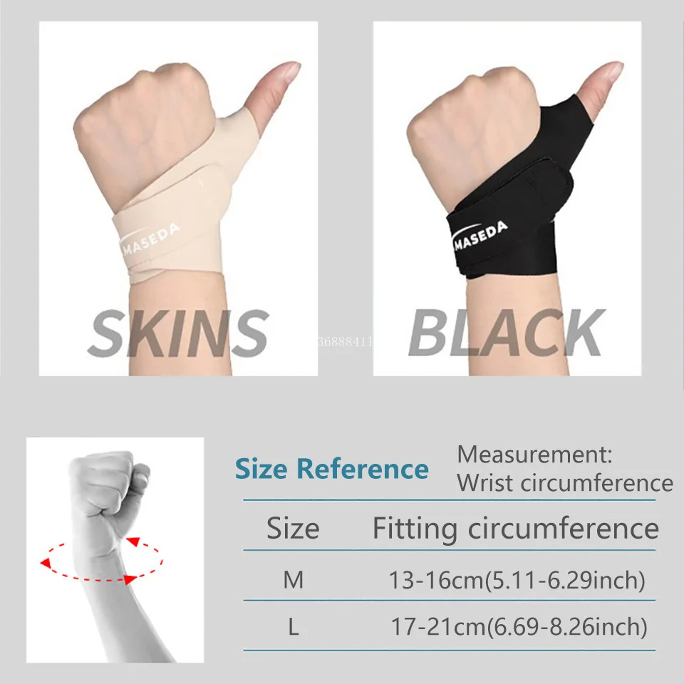 1Pcs Wrist Thumb Brace Ultra-Thin Compression Wrist Straps Thumb Support Tendonitis Tenosynovitis Carpal Tunnel Arthritis Unisex