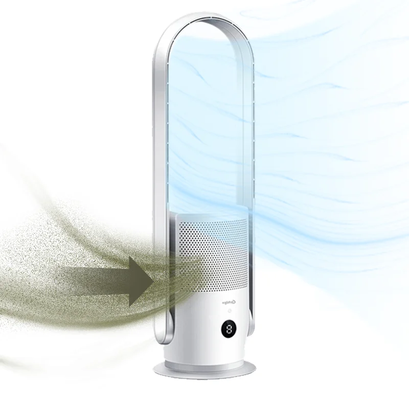 

2025 Best Air Purifier Hepa Filter Fan Hepa Filter Ionized Air Purifier High Quality 9 Speed Tall Bladeless Fan Tower