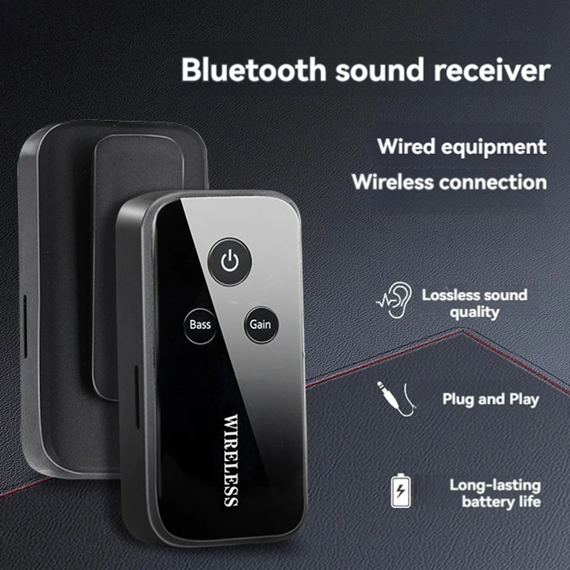 Wireless Bluetooth Receiver Adapter Portable Lavalier Design For Car Speakers Audio Music Receiver Bluetooth 5.1 Adapter