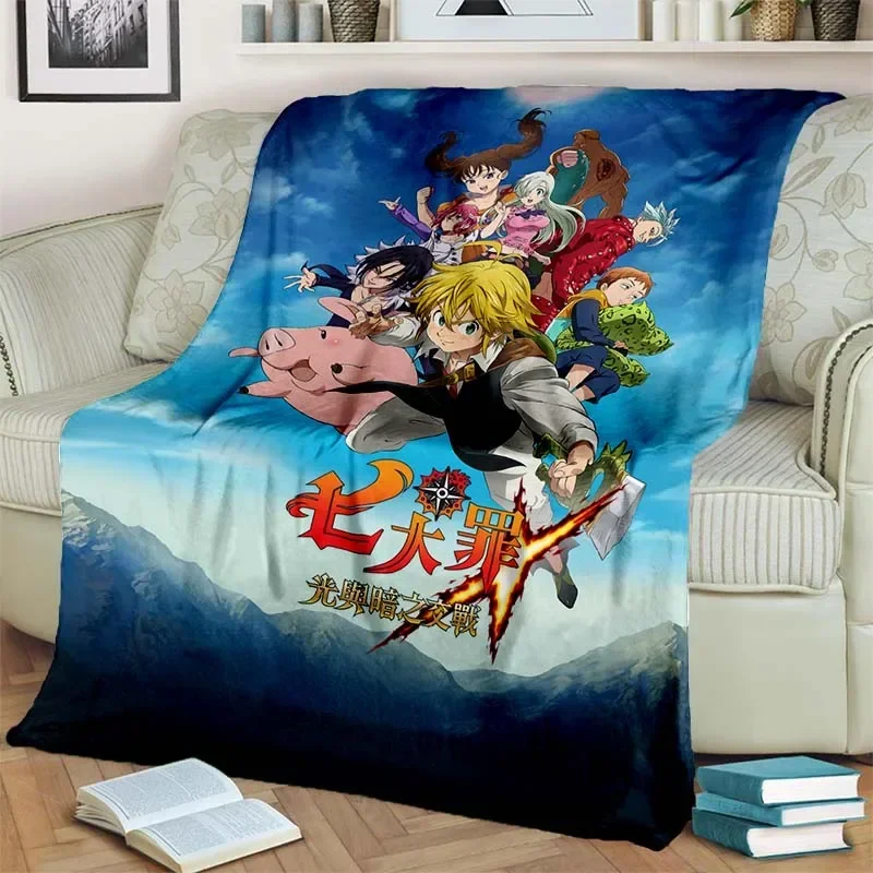 نمط الخطايا السبع القاتلة بطانية خفيفة الوزن ، بطانيات دافئة وناعمة ، هدية عطلة متعددة الأغراض ، طوال الفصول #1