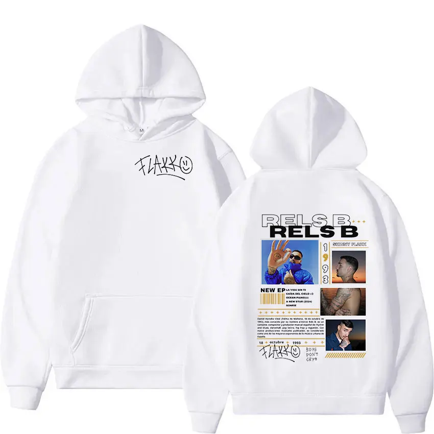 Rapper RELSB Skinny Flakk 2025 Album Hoodie Men's Hip Hop Pullover Fashion High Quality Oversized Sweatshirts Unisex Streetwear