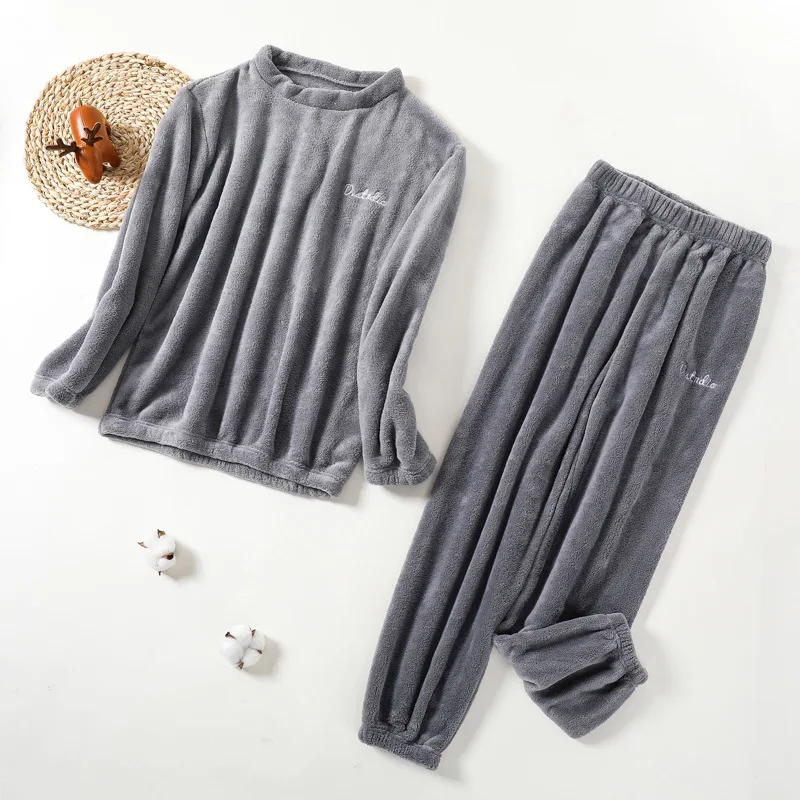 Women Pijama Winter Pyjamas Set Flannel Pajamas Autumn Warm Coral Bath Velvet Suit Female Sleepwear Pijama mujer 2022