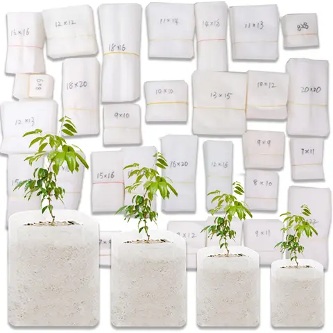 50-100PCS 생분해 성 식물 보육 성장 가방 야채 꽃에 대한 부직포 모종 냄비 컨테이너 소형에서 대형 파우치