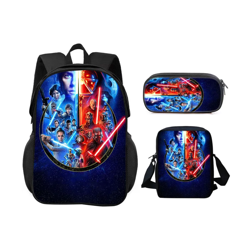 Star Wars backpack, pencil case, shoulder bag, 3Pcs Set, new fashionable and versatile design for both male and female students