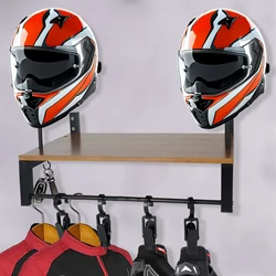 Motorcycle Helmet Holder Wall Mount, Double Helmet Wall Mount Plate Rack Display Storage Rack with Motorcycle helmet