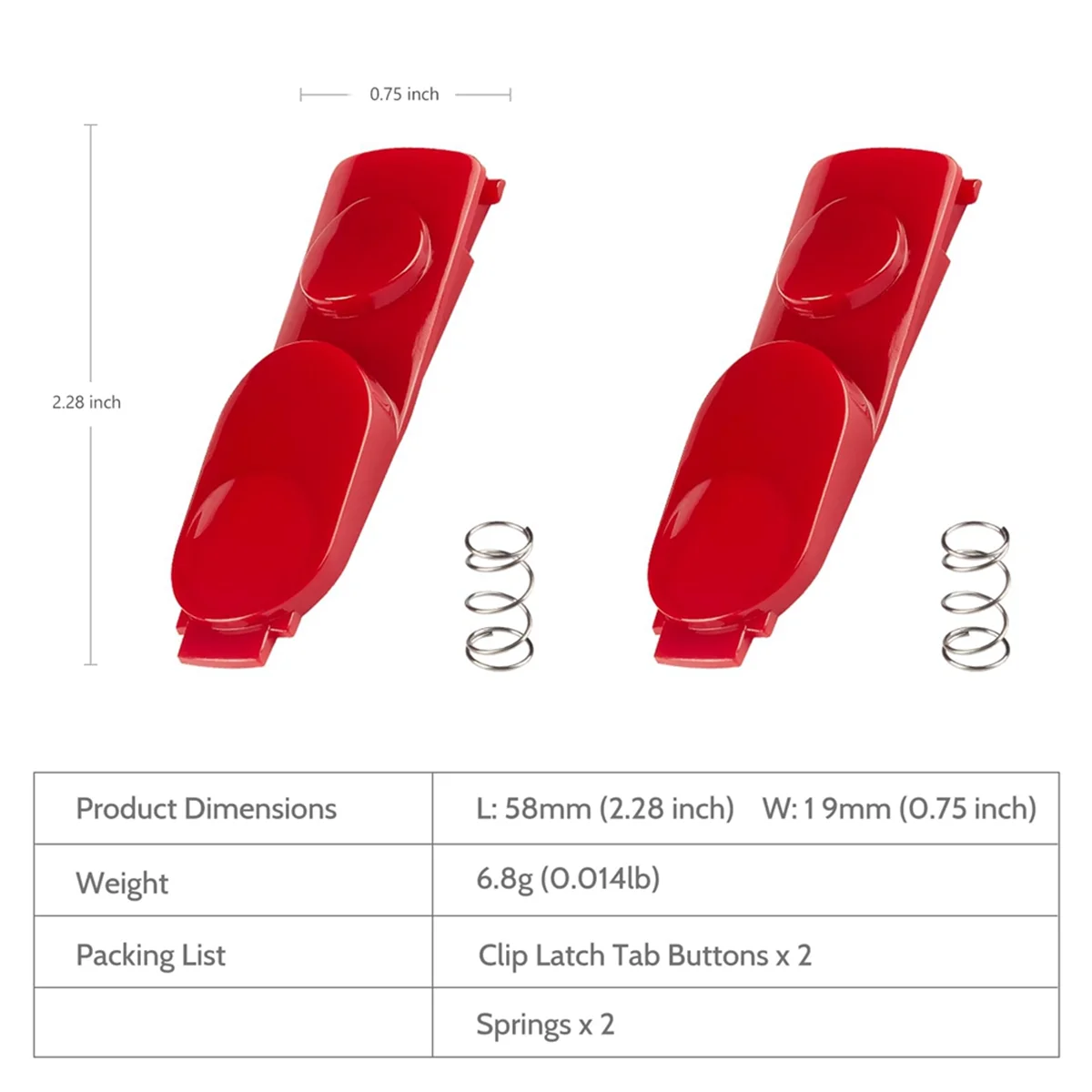 ABLJ – Tube de baguette/tête de nettoyage, bouton de languette de verrouillage pour Dyson V7 V8 V10 V11 V15, bouton d'outil de remplacement sous vide avec ressort, 6 pièces