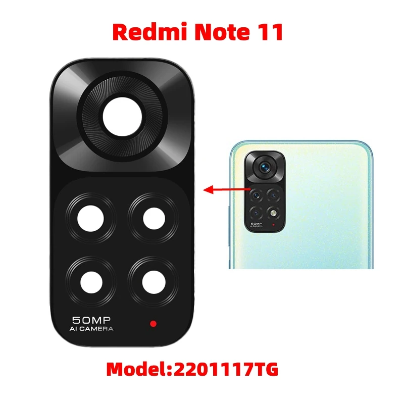 Camera Lens Glass For Xiaomi Redmi Note 11 , 11S, 11 Pro 4G/5G  Back Camera Glass Lens Smartphone Parts