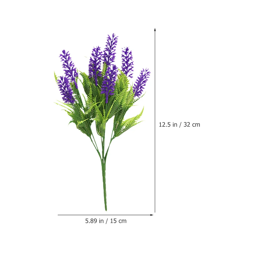 

4Pcs Simulated Lavender Flowers Bright Colorful Festive Atmosphere Decor for Holiday Wedding Photography Gifts