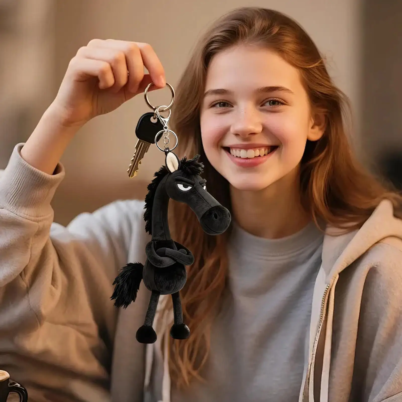 Horse Purse Charm Cute 2026 Ornament Plush Year Of The Horse Purse Charm For Backpack Boyfriend Friend Girl Women Car Valentines