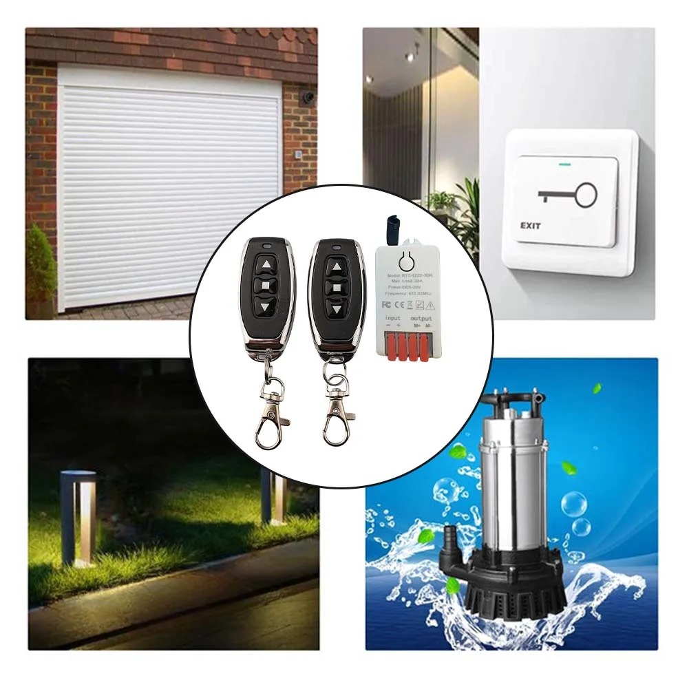 Wireless Remote Switch for 5V 30V Linear Actuator Forward and Reverse Control for Electric For Curtains and Garage Doors