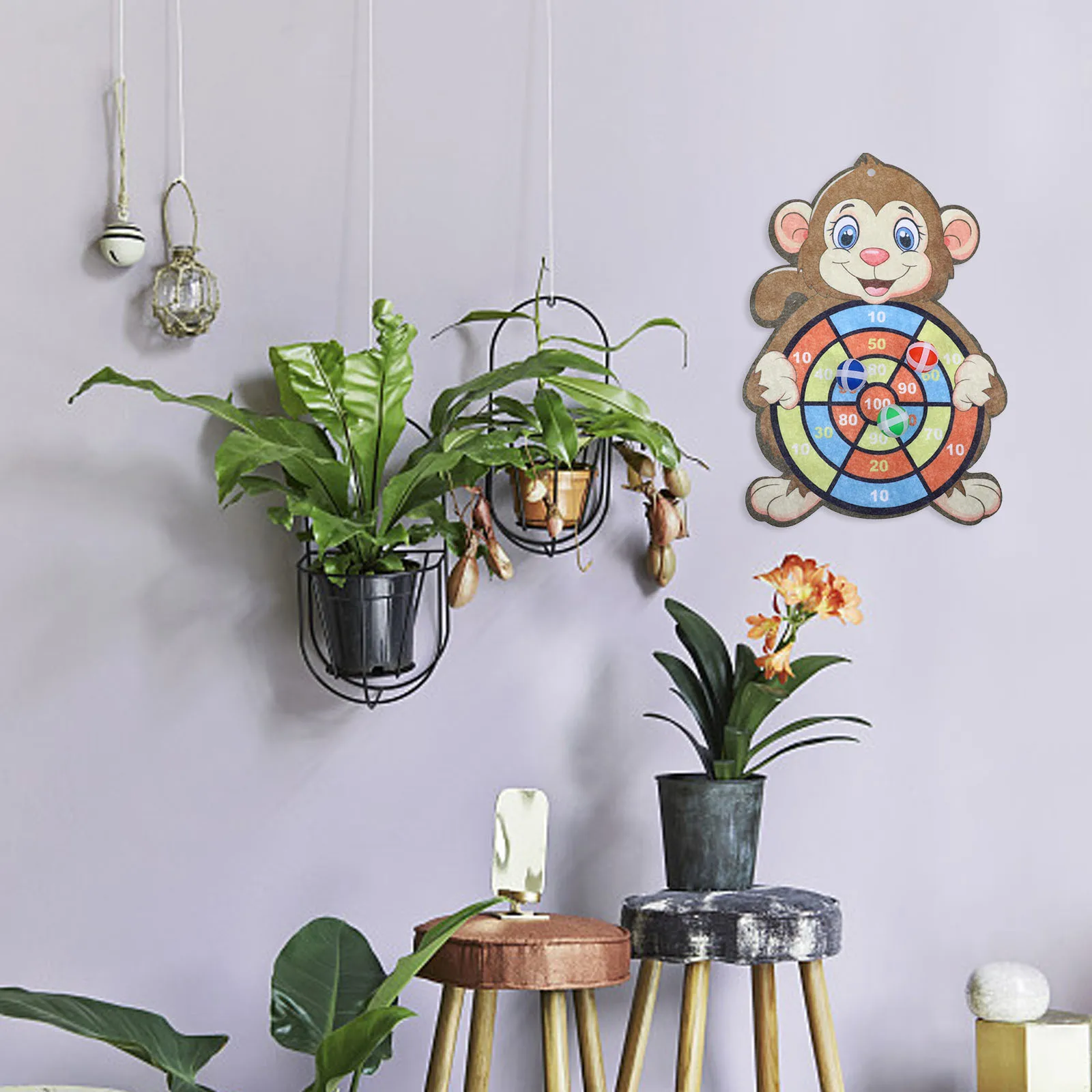 

1 Set Sticky Ball Dart Board Game For Indoor Sports Set Small Light Portable Throwing Educational Eye-Hand Coordination