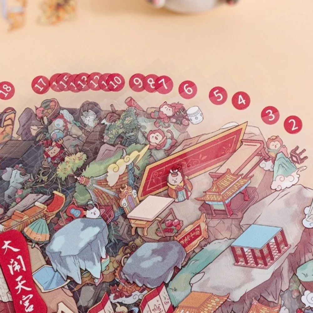

Meow Gets Into Character 3D Cabin Scene Kawaii Design Scroll Style Pocket Scene Sticker Cartoon Cat Scrapbook Stickers