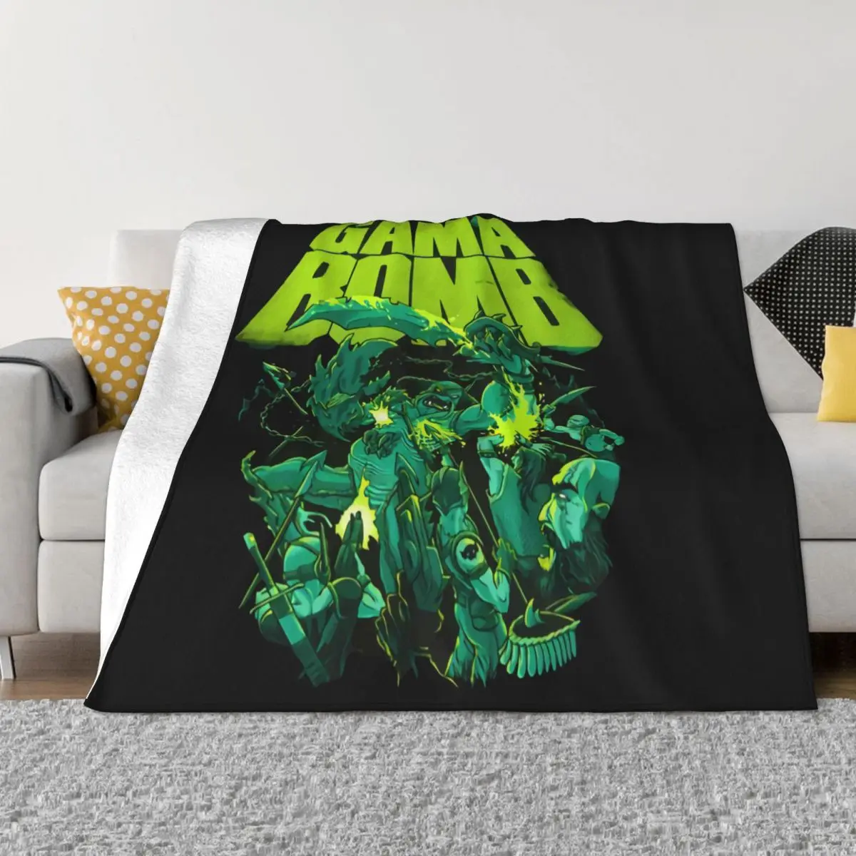 

Gama Bomb Atlantis Black Herren Мужская рок-группа Harajuku Обычный мужской принт для отпуска Новое оригинальное одеяло больших размеров