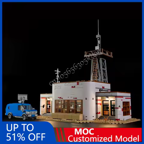 1309Pcs MOC WSQK The Squawk Radio Model Building Blocks Architecture Christmas Gifts DIY Creative Idea Education Birthday Toys