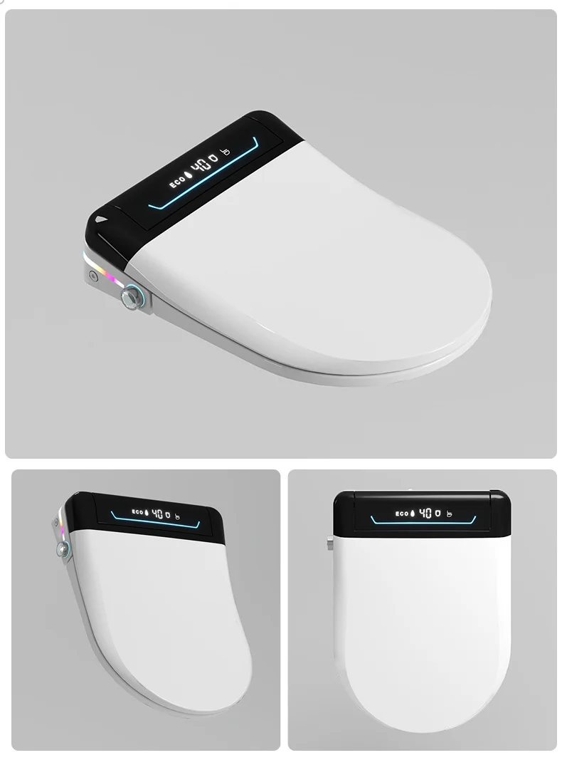 ZXHK Wholesale Luxury One Piece Automatic Self Cleaning Toilet Seat Cover with Remote Control and Seat Heating Plastic Material