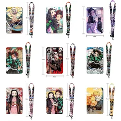 Demon Slayer Anime Lanyards para Chave, Correia de Pescoço, Cartão Badge, Gym Chaveiro, Lanyard Key Holder, DIY Hang Rope Keychain, Novo