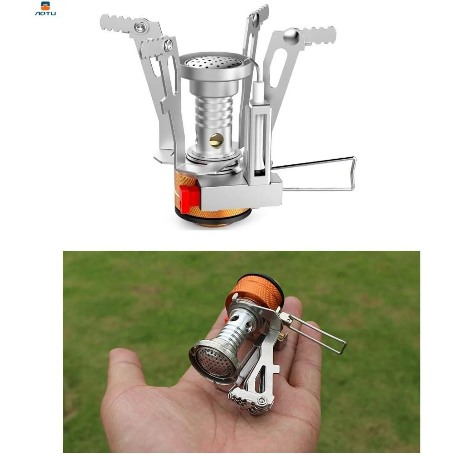 

AOTU Portable Camping Stoves Backpacking Stove with Piezo Ignition Stable Support Wind-Resistance Camp Stove for Outdoor Camping