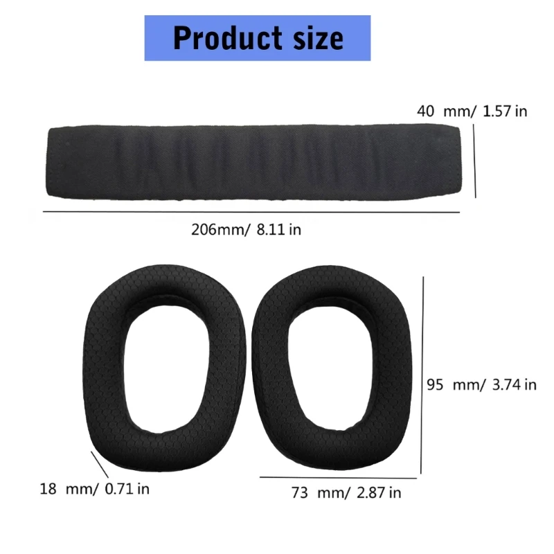 استبدال بطانة للأذن ل Logitech G435 سماعة الألعاب اللاسلكية بطانة للأذن شبكة النسيج غطاء للأذنين سماعة بطانة للأذن